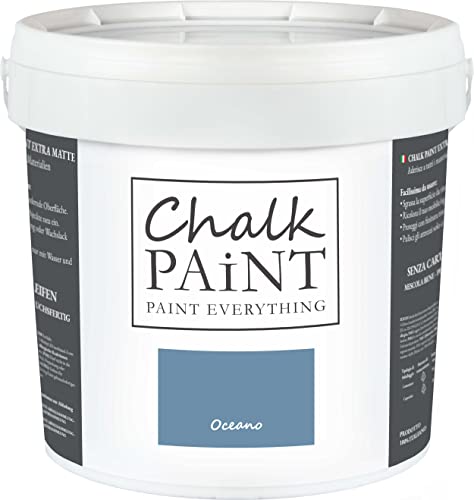 Chalk Paint Everything® Oceano Kreidefarbe Wasserbasis für Alle Oberflächen einfach zu verarbeiten ohne schlechten Geruch - Chalk Paint Extra Matt (5 Liter) von Chalk PAiNT PAINT EVERYTHING