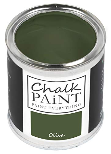 Chalk Paint Everything® Oliva Kreidefarbe Wasserbasis für Alle Oberflächen einfach zu verarbeiten ohne schlechten Geruch - Chalk Paint Extra Matt (250 ml) von Chalk PAiNT PAINT EVERYTHING