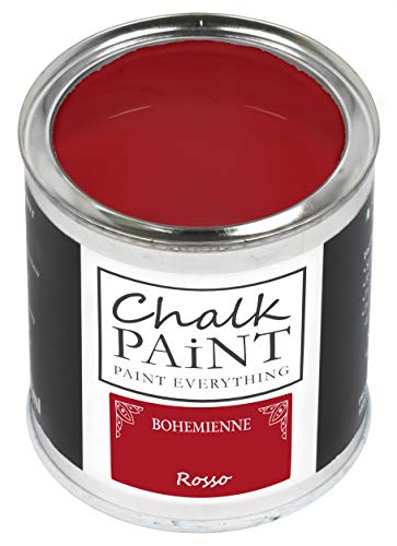 Chalk Paint Everything® Rosso Kreidefarbe Wasserbasis für Alle Oberflächen einfach zu verarbeiten ohne schlechten Geruch - Chalk Paint Extra Matt (250 ml) von Chalk PAiNT PAINT EVERYTHING