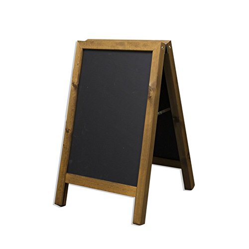 Chalkboards UK Standard A-Frame Kreidetafel/Tafel Pflaster Display, Holz, dunkle Eiche, A2 (75 x 45 x 5 cm) von Chalkboards UK