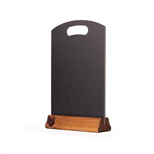 Chalkboards UK Hand-Tafel mit Sockel, Holz, schwarz, 31 x 21 x 4 cm von Chalkboards UK