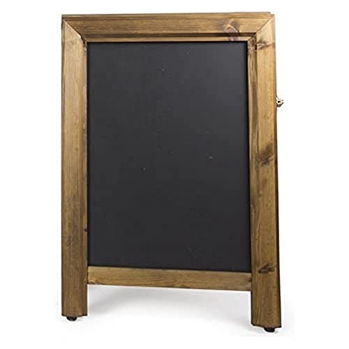 Kreidetafeln UK Premium quadratisch Top EIN Rahmen Tafel H: 780 mm X W: 52 x, Holz, schwarz, 62,5 x 45 x 5 cm von Chalkboards UK