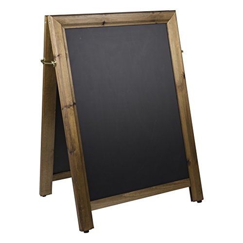 Kreidetafeln UK Qualität Quadratisch Top EIN Rahmen Tafel, Holz, dunkle Eiche, 102 x 73 x 5 cm von Chalkboards UK