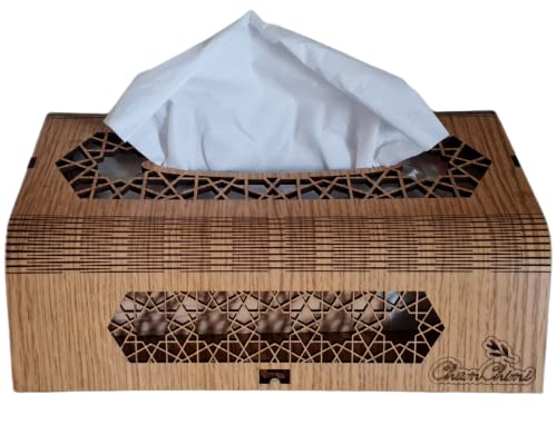 ChamChimi Taschentuchbox Kosmetiktücherbox Taschentuchspender - Aus Holz - für Badezimmer Wohnzimmer Büro | Tissue Box 25x17x8 cm von ChamChimi