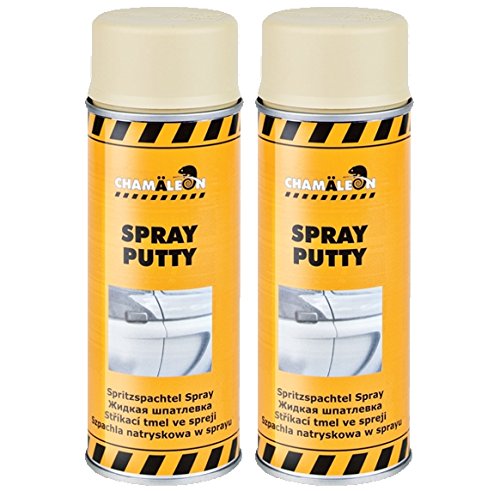 Chamäleon 1K SPRITZ SPACHTEL 2 x 400ml SPRAY SPRITZSPACHTEL BEIGE flüssige Schpachtelmasse FÜLLER HAFTGRUND von Chamäleon