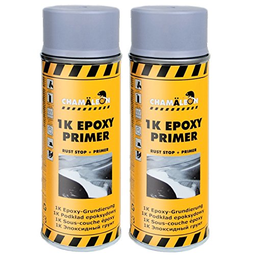 Chamäleon 400ml 1K Grau Epoxy Primer GRUNDIERUNG Spray KORROSIONSSCHUTZ (2) von Chamäleon