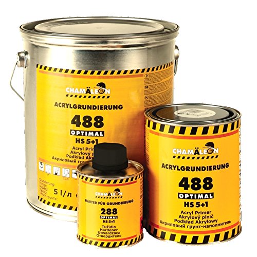 Chamäleon HS 5:1 2K ACRYL FÜLLER PRIMER GRUNDIERUNG 1L SCHWARZ + HÄRTER 0,2L von Chamäleon