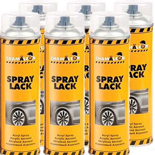 Chamäleon KLARLACK 6 x 500ml 1K SPRAY SPRAYLACK REPARATUR ACRYL HS LACK SPOT von Chamäleon
