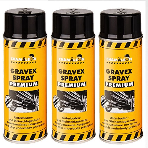 Chamäleon Premium Unterbodenschutz Sprühdose Bitumen Steinschlagschutz Versieglung Spray (Schwarz, 3) von Chamäleon