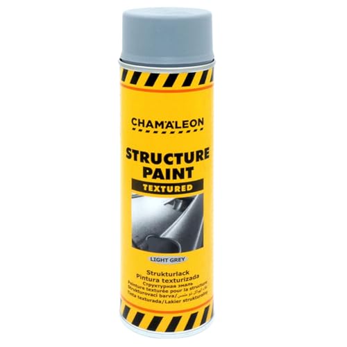 Chamäleon Strukturlack Hellgrau 500ml Kunststoff Stoßstangenspray Plastik Bumper Paint von Chamäleon