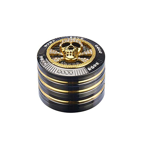 Champ-High 18259 Bling Skull Grinder-Kräutermühle-40506118, Silber, S von Champ High