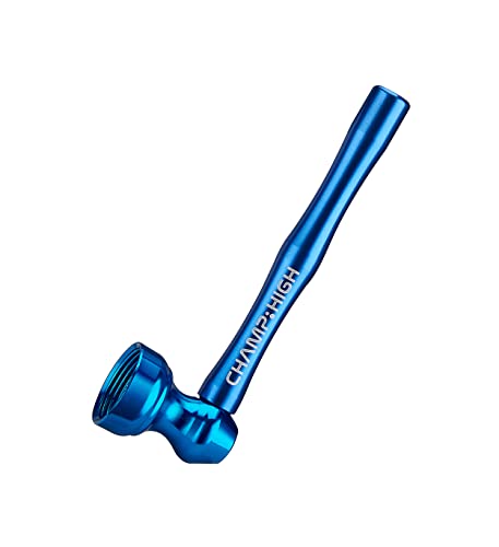 MINI PFEIFE ALU 8,5cm lang + 5 Sieben CHAMP HIGH Aluminium Tabakpfeife Tabak Pipe 4-Varianten 83 (Blau) von Champ High