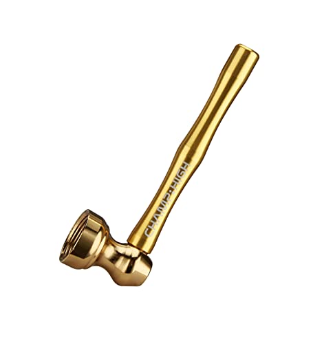 MINI PFEIFE ALU 8,5cm lang + 5 Sieben CHAMP HIGH Aluminium Tabakpfeife Tabak Pipe 4-Varianten 83 (Gold) von Champ High