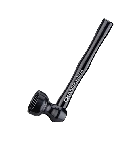 MINI PFEIFE ALU 8,5cm lang + 5 Sieben CHAMP HIGH Aluminium Tabakpfeife Tabak Pipe 4-Varianten 83 (Schwarz) von Champ High