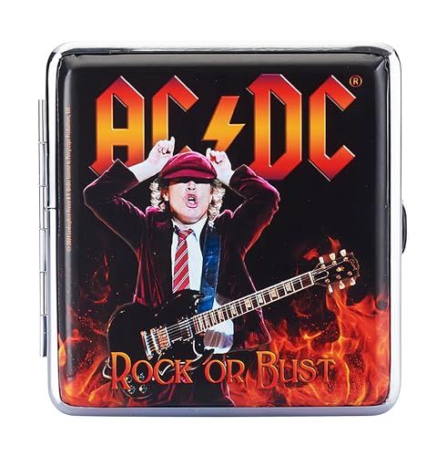 ZIGARETTENETUI "AC/DC" für 20 Zigaretten aus Metall Leder Glanz Zigarettenbox Zigarettendose Box Dose Hardcase Etui Case 4-Varianten 81 (Motiv-3) von Champ High