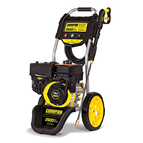 Champion Power Equipment Benzin-Hochdruckreiniger - 196cc 6.0HP Motor, 2600 PSI, 179 Bar - 100382, 3 Schnellanschlussdüsen und Aufbewahrung - Jet Wash, Patio, Auto, Einfahrt & Gärten. von Champion Power Equipment