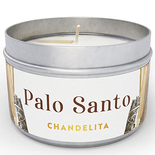 Chandelita Palo Santo Duftkerze, Aromatherapie, für Luftreinigung und spirituelle Heilung und Reinigung, mit Palo Santo und Sojawachs für Entspannung, Meditation und Chakra-Heilung von Chandelita
