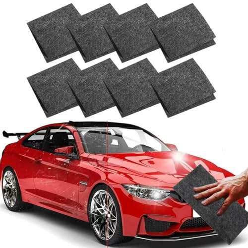 ChaneeHann 8 Stück Nano Sparkle Tuch,Nano-Kratzerentferner Tücher,Glas - Schnelle Reparatur & Hochglanz Effekt,Tuch für Auto Kratzer Entfernen, Mikrofaser Poliertuch für Auto, Motorrad von ChaneeHann