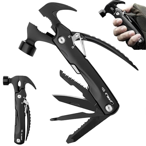 ChaneeHann Multitool Hammer,12-in-1 Multifunktionswerkzeug 2 Stück mit Oxford-Tasche für Outdoor Camping Survival & Werkzeuge von ChaneeHann