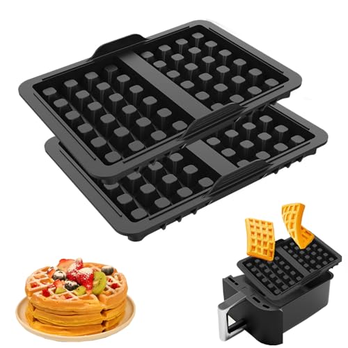 ChaneeHann Waffelform für Airfryer – Silikon Waffelform, 2 Stück, Wiederverwendbare Backform für Knusprige Waffeln, Geeignet für Heißluftfritteuse und Ofen von ChaneeHann