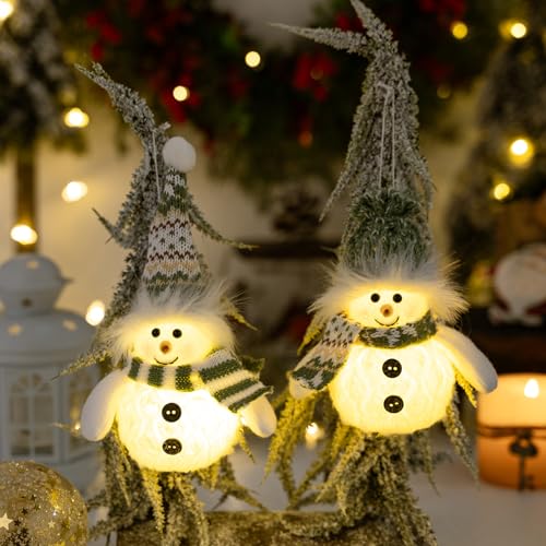 Weihnachtsdeko Schneemann Figuren mit LED, 2er Set – Batteriebetrieben für Tisch & Zimmerdekoration Weihnachtsdeko Schneemann Figuren mit LED, 2er Set – Batteriebetrieben für Tisch & Zimmerdekoration von ChaneeHann