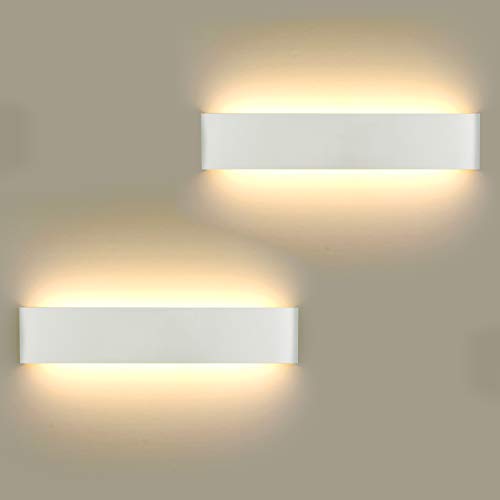 ChangM 2 Stücke Wandlampe LED 16W, Wandleuchte Innen Modern Wandlampen Wandleuchten Inkl. LED-Platine 110V-260V, für Badlampe Wohnzimmer Schlafzimmer Treppenhaus Flur Wandbeleuchtung, Warmweiß, 3000K von ChangM