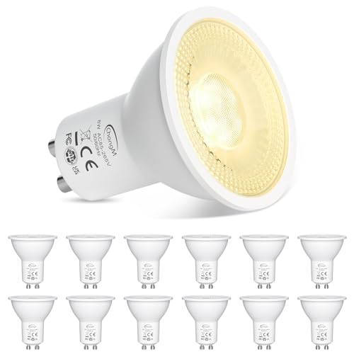 ChangM LED GU10 Lampe Warmweiss 2700K Spot Licht 8W, LED Birnen,Nicht Dimmbar 120°Strahlwinkel Reflektorlampen (12er Pack) von ChangM