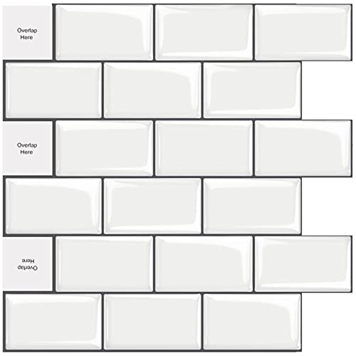 ChangMi 3D Fliesenaufkleber zum Abziehen und Aufkleben, selbstklebende Wandfliesen, zum Aufkleben auf Fliesenrückwand für Küche und Badezimmer, 10 Blatt von laywvco