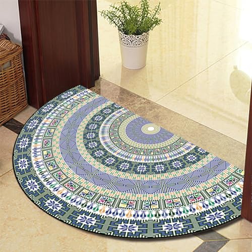 ChangTsing Halbrunder Teppich FußMatte 40cm x 60cm Polyester Böhmischer Europäischer Stil Halbrunde Form Halbkreis Einfachheit rutschfeste Fußmatte ChangTsing Halbrunder Teppich FußMatte 40cm x 60cm Polyester Böhmischer Europäischer Stil Halbrunde Form Halbkreis Einfachheit rutschfeste Fußmatte von ChangTsing