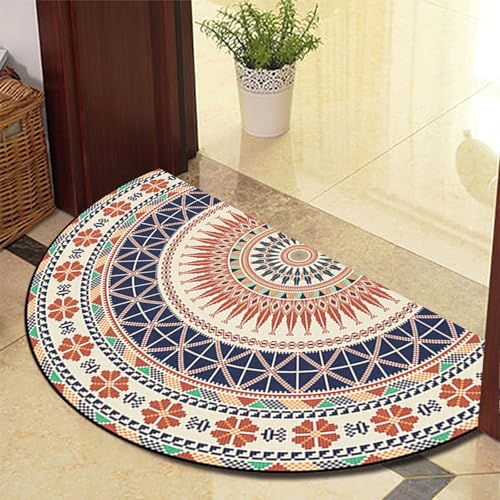 ChangTsing Halbrunder Teppich FußMatte 40cm x 60cm Polyester Böhmischer Europäischer Stil Halbrunde Form Halbkreis Einfachheit rutschfeste Fußmatte ChangTsing Halbrunder Teppich FußMatte 40cm x 60cm Polyester Böhmischer Europäischer Stil Halbrunde Form Halbkreis Einfachheit rutschfeste Fußmatte von ChangTsing