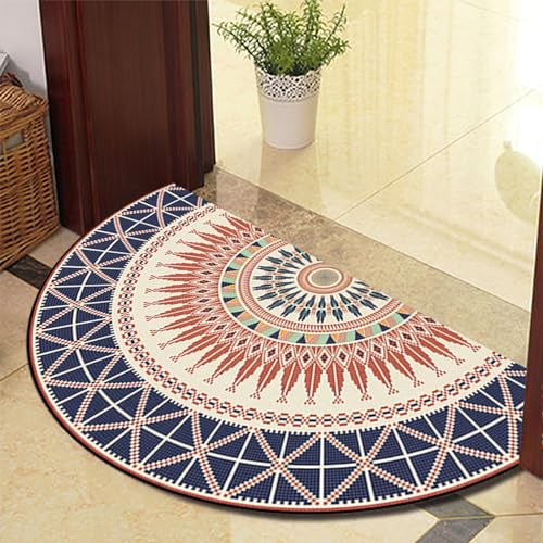 ChangTsing Halbrunder Teppich FußMatte 40cm x 60cm Polyester Böhmischer Europäischer Stil Halbrunde Form Halbkreis Einfachheit rutschfeste Fußmatte ChangTsing Halbrunder Teppich FußMatte 40cm x 60cm Polyester Böhmischer Europäischer Stil Halbrunde Form Halbkreis Einfachheit rutschfeste Fußmatte von ChangTsing