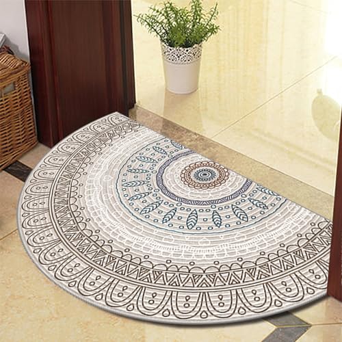 ChangTsing Halbrunder Teppich FußMatte 40cm x 60cm Polyester Böhmischer Europäischer Stil Halbrunde Form Halbkreis Einfachheit rutschfeste Fußmatte ChangTsing Halbrunder Teppich FußMatte 40cm x 60cm Polyester Böhmischer Europäischer Stil Halbrunde Form Halbkreis Einfachheit rutschfeste Fußmatte von ChangTsing