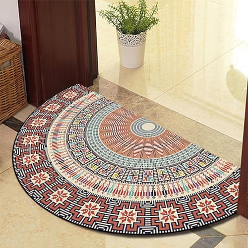 ChangTsing Halbrunder Teppich FußMatte 40cm x 60cm Polyester Böhmischer Europäischer Stil Halbrunde Form Halbkreis Einfachheit rutschfeste Fußmatte ChangTsing Halbrunder Teppich FußMatte 40cm x 60cm Polyester Böhmischer Europäischer Stil Halbrunde Form Halbkreis Einfachheit rutschfeste Fußmatte von ChangTsing