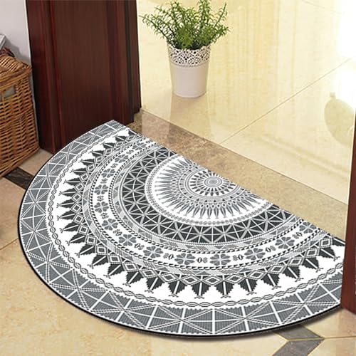 ChangTsing Halbrunder Teppich FußMatte 40cm x 60cm Polyester Böhmischer Europäischer Stil Halbrunde Form Halbkreis Einfachheit rutschfeste Fußmatte ChangTsing Halbrunder Teppich FußMatte 40cm x 60cm Polyester Böhmischer Europäischer Stil Halbrunde Form Halbkreis Einfachheit rutschfeste Fußmatte von ChangTsing