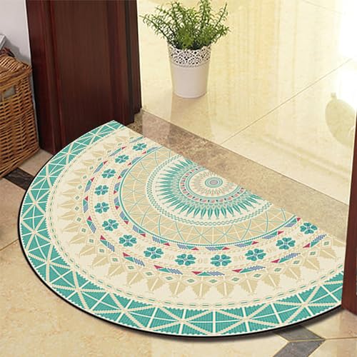 ChangTsing Halbrunder Teppich FußMatte 40cm x 60cm Polyester Böhmischer Europäischer Stil Halbrunde Form Halbkreis Einfachheit rutschfeste Fußmatte ChangTsing Halbrunder Teppich FußMatte 40cm x 60cm Polyester Böhmischer Europäischer Stil Halbrunde Form Halbkreis Einfachheit rutschfeste Fußmatte von ChangTsing