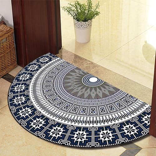 ChangTsing Halbrunder Teppich FußMatte 40cm x 60cm Polyester Böhmischer Europäischer Stil Halbrunde Form Halbkreis Einfachheit rutschfeste Fußmatte ChangTsing Halbrunder Teppich FußMatte 40cm x 60cm Polyester Böhmischer Europäischer Stil Halbrunde Form Halbkreis Einfachheit rutschfeste Fußmatte von ChangTsing