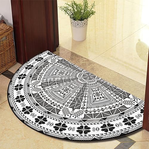ChangTsing Halbrunder Teppich FußMatte 50cm x 80cm Polyester Böhmischer Europäischer Stil Halbrunde Form Halbkreis Einfachheit rutschfeste Fußmatte ChangTsing Halbrunder Teppich FußMatte 50cm x 80cm Polyester Böhmischer Europäischer Stil Halbrunde Form Halbkreis Einfachheit rutschfeste Fußmatte von ChangTsing