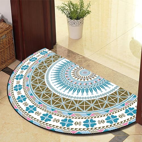 ChangTsing Halbrunder Teppich FußMatte 50cm x 80cm Polyester Böhmischer Europäischer Stil Halbrunde Form Halbkreis Einfachheit rutschfeste Fußmatte ChangTsing Halbrunder Teppich FußMatte 50cm x 80cm Polyester Böhmischer Europäischer Stil Halbrunde Form Halbkreis Einfachheit rutschfeste Fußmatte von ChangTsing