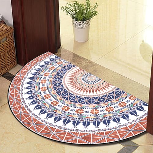 ChangTsing Halbrunder Teppich FußMatte 50cm x 80cm Polyester Böhmischer Europäischer Stil Halbrunde Form Halbkreis Einfachheit rutschfeste Fußmatte ChangTsing Halbrunder Teppich FußMatte 50cm x 80cm Polyester Böhmischer Europäischer Stil Halbrunde Form Halbkreis Einfachheit rutschfeste Fußmatte von ChangTsing