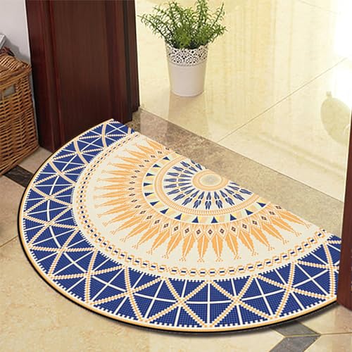 ChangTsing Halbrunder Teppich FußMatte 50cm x 80cm Polyester Böhmischer Europäischer Stil Halbrunde Form Halbkreis Einfachheit rutschfeste Fußmatte ChangTsing Halbrunder Teppich FußMatte 50cm x 80cm Polyester Böhmischer Europäischer Stil Halbrunde Form Halbkreis Einfachheit rutschfeste Fußmatte von ChangTsing
