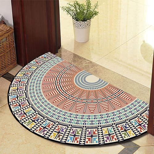 ChangTsing Halbrunder Teppich FußMatte 60cm x 90cm Polyester Böhmischer Europäischer Stil Halbrunde Form Halbkreis Einfachheit rutschfeste Fußmatte ChangTsing Halbrunder Teppich FußMatte 60cm x 90cm Polyester Böhmischer Europäischer Stil Halbrunde Form Halbkreis Einfachheit rutschfeste Fußmatte von ChangTsing