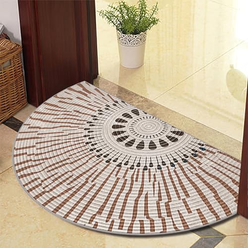 ChangTsing Halbrunder Teppich FußMatte 60cm x 90cm Polyester Böhmischer Europäischer Stil Halbrunde Form Halbkreis Einfachheit rutschfeste Fußmatte ChangTsing Halbrunder Teppich FußMatte 60cm x 90cm Polyester Böhmischer Europäischer Stil Halbrunde Form Halbkreis Einfachheit rutschfeste Fußmatte von ChangTsing