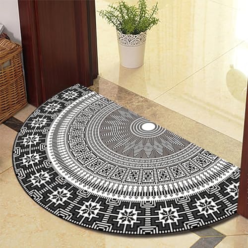 ChangTsing Halbrunder Teppich FußMatte 60cm x 90cm Polyester Böhmischer Europäischer Stil Halbrunde Form Halbkreis Einfachheit rutschfeste Fußmatte ChangTsing Halbrunder Teppich FußMatte 60cm x 90cm Polyester Böhmischer Europäischer Stil Halbrunde Form Halbkreis Einfachheit rutschfeste Fußmatte von ChangTsing