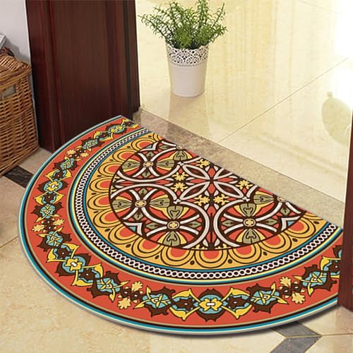 ChangTsing Halbrunder Teppich FußMatte 60cm x 90cm Polyester Böhmischer Europäischer Stil Halbrunde Form Halbkreis Einfachheit rutschfeste Fußmatte ChangTsing Halbrunder Teppich FußMatte 60cm x 90cm Polyester Böhmischer Europäischer Stil Halbrunde Form Halbkreis Einfachheit rutschfeste Fußmatte von ChangTsing