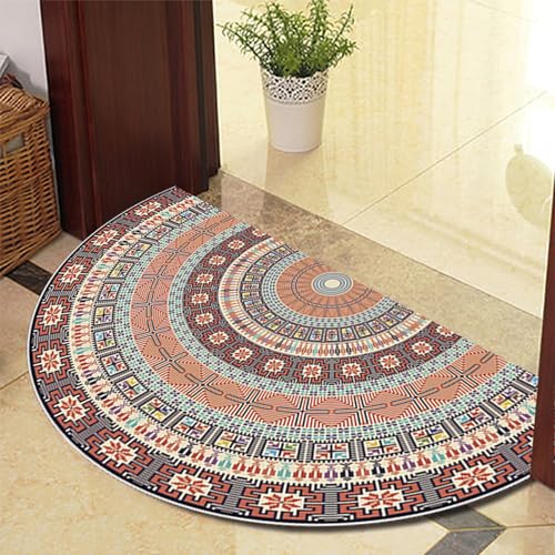 ChangTsing Halbrunder Teppich FußMatte 60cm x 90cm Polyester Böhmischer Europäischer Stil Halbrunde Form Halbkreis Einfachheit rutschfeste Fußmatte ChangTsing Halbrunder Teppich FußMatte 60cm x 90cm Polyester Böhmischer Europäischer Stil Halbrunde Form Halbkreis Einfachheit rutschfeste Fußmatte von ChangTsing