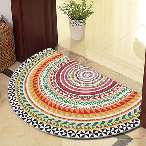 ChangTsing Halbrunder Teppich FußMatte 80cm x 120cm Polyester Böhmischer Europäischer Stil Halbrunde Form Halbkreis Einfachheit rutschfeste Fußmatte ChangTsing Halbrunder Teppich FußMatte 80cm x 120cm Polyester Böhmischer Europäischer Stil Halbrunde Form Halbkreis Einfachheit rutschfeste Fußmatte von ChangTsing