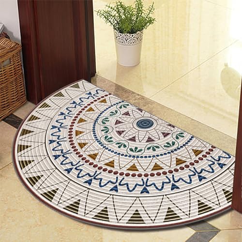 ChangTsing Halbrunder Teppich FußMatte 80cm x 120cm Polyester Böhmischer Europäischer Stil Halbrunde Form Halbkreis Einfachheit rutschfeste Fußmatte ChangTsing Halbrunder Teppich FußMatte 80cm x 120cm Polyester Böhmischer Europäischer Stil Halbrunde Form Halbkreis Einfachheit rutschfeste Fußmatte von ChangTsing