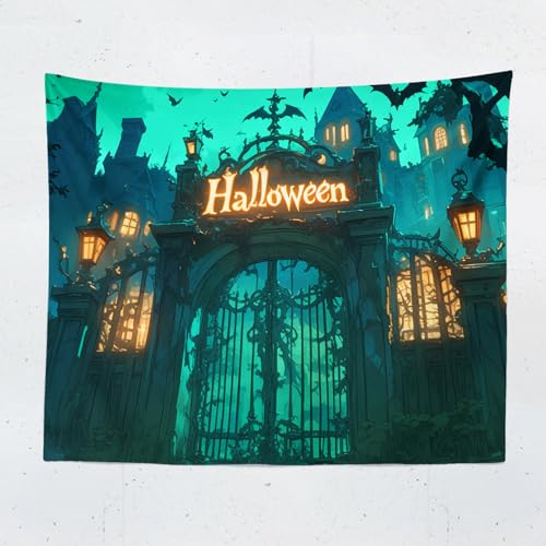ChangTsing Halloween Totenkopf Skelett Wandteppich, Gothic Halloween Schädel Schwarz Wandbehang Wandtuch Ästhetik Wandkunst-dekor Geister Wandteppich 200X150 CM ChangTsing Halloween Totenkopf Skelett Wandteppich, Gothic Halloween Schädel Schwarz Wandbehang Wandtuch Ästhetik Wandkunst-dekor Geister Wandteppich 200X150 CM von ChangTsing