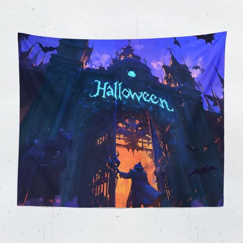 ChangTsing Halloween Totenkopf Skelett Wandteppich, Gothic Halloween Schädel Schwarz Wandbehang Wandtuch Ästhetik Wandkunst-dekor Geister Wandteppich 200X150 CM ChangTsing Halloween Totenkopf Skelett Wandteppich, Gothic Halloween Schädel Schwarz Wandbehang Wandtuch Ästhetik Wandkunst-dekor Geister Wandteppich 200X150 CM von ChangTsing