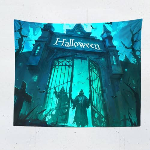 ChangTsing Halloween Totenkopf Skelett Wandteppich, Gothic Halloween Schädel Schwarz Wandbehang Wandtuch Ästhetik Wandkunst-dekor Geister Wandteppich 200X150 CM ChangTsing Halloween Totenkopf Skelett Wandteppich, Gothic Halloween Schädel Schwarz Wandbehang Wandtuch Ästhetik Wandkunst-dekor Geister Wandteppich 200X150 CM von ChangTsing